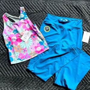 Girls leggings and bra tank set
